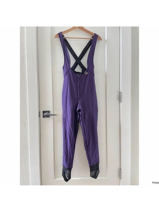 NILS Pants - Vintage Nils Women's Black Snow Ski Bib Pants Stirrup Overalls Schoeller Size 4R